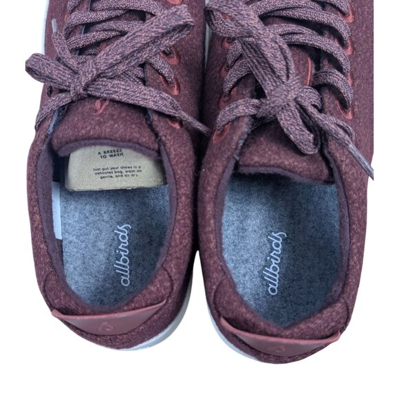 Allbirds Mens Wool Piper Hazy Burgundy Mens 8 Sneakers Sustainable Casual Shoe - Picture 6 of 9